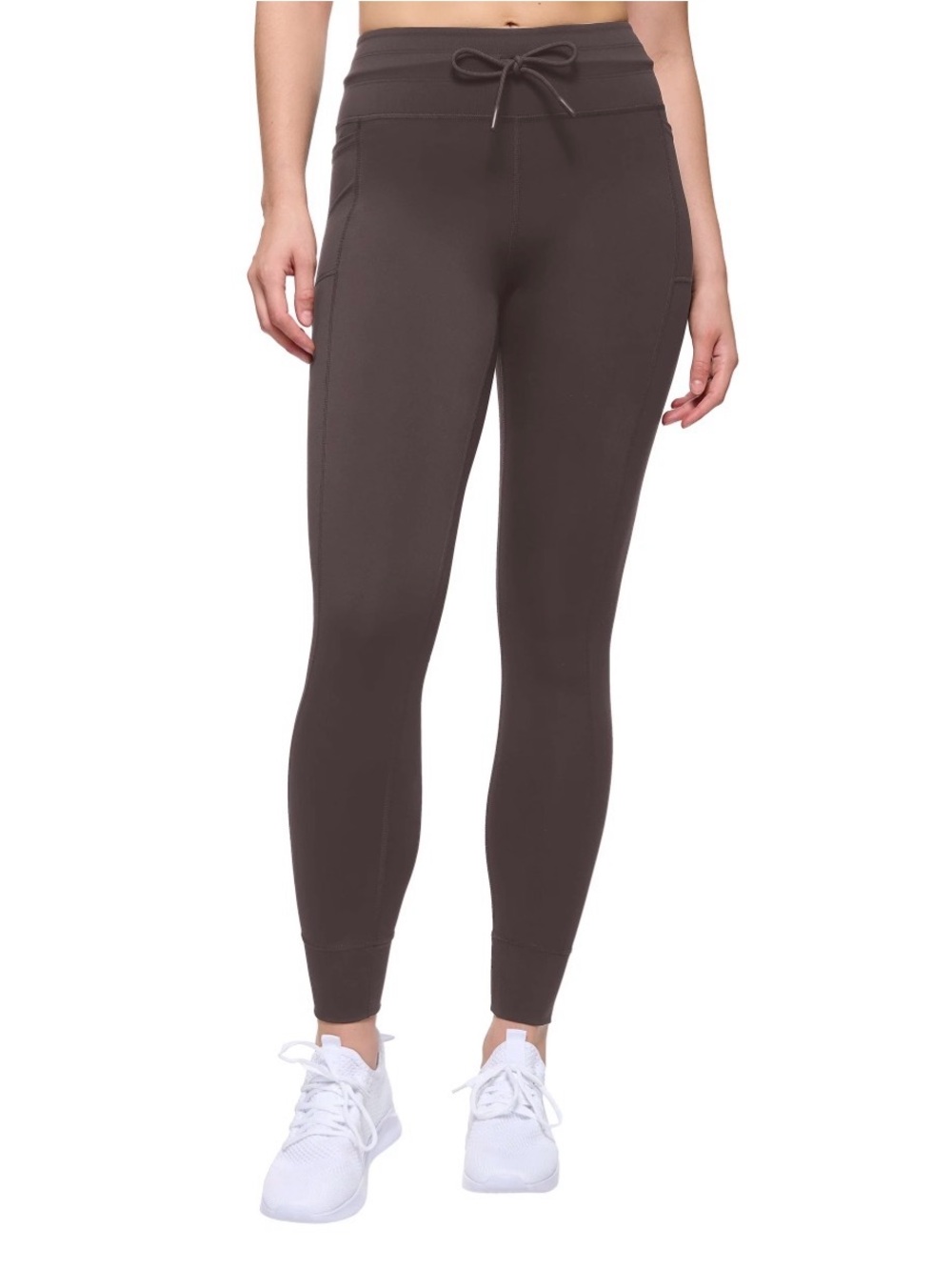 Lole Brown High-Rise Drawstring Leggings